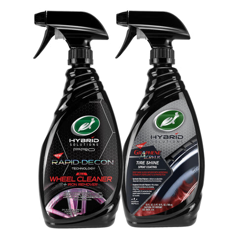 Hybrid Solutions Pro All Wheel Cleaner + Iron Remover and Graphene Tire  Spray Double Pack