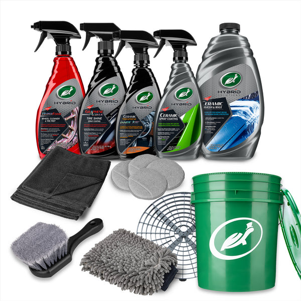 All contents of the Complete Car Care Kit are shown against an all white background. 