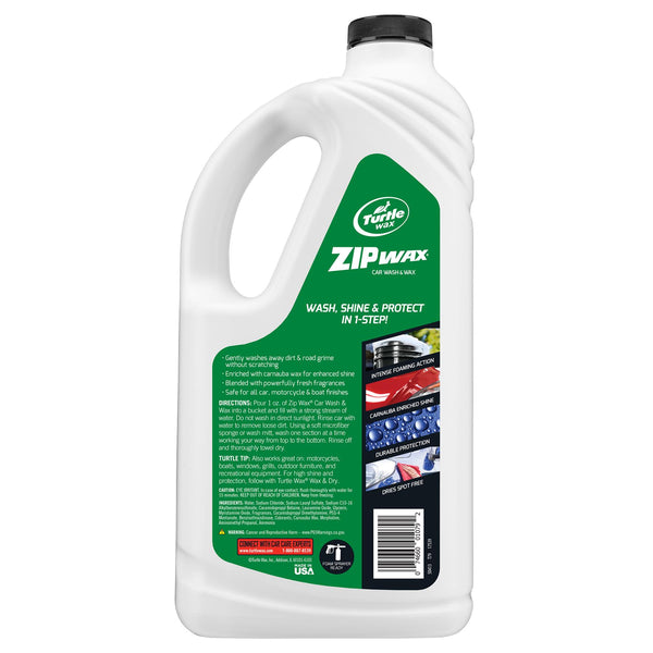 Turtlewax Q&E Zip Wax Car Wash & Wax: Advanced Sudsing Action Gently And  Safely Lifts Dirt And Grime, 64 OZ T79 - Advance Auto Parts